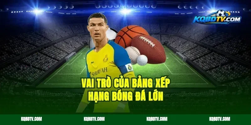 Vai trò của bảng xếp hạng bóng đá lớn