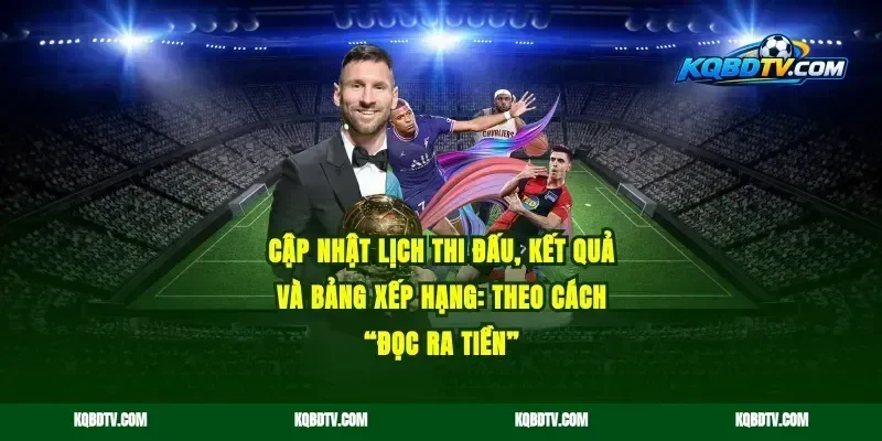 Cập nhật lịch thi đấu, kết quả và bảng xếp hạng: theo cách “đọc ra tiền”