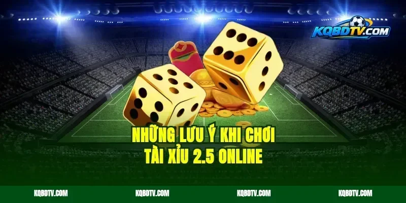 Những lưu ý khi chơi tài xỉu 2.5 online